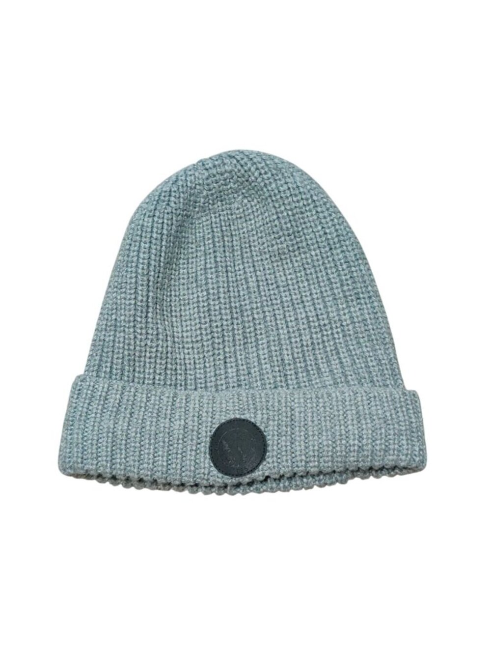 Rainforest Beanie One Size Gray Rib Knit Cuffed Fleece Lined Logo Winter Ski Hat
